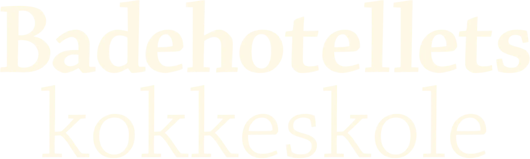 Badehotellets kokkeskole